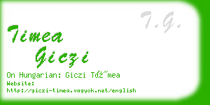 timea giczi business card